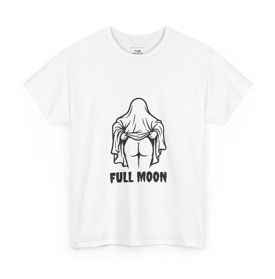 Full Moon on a white tee