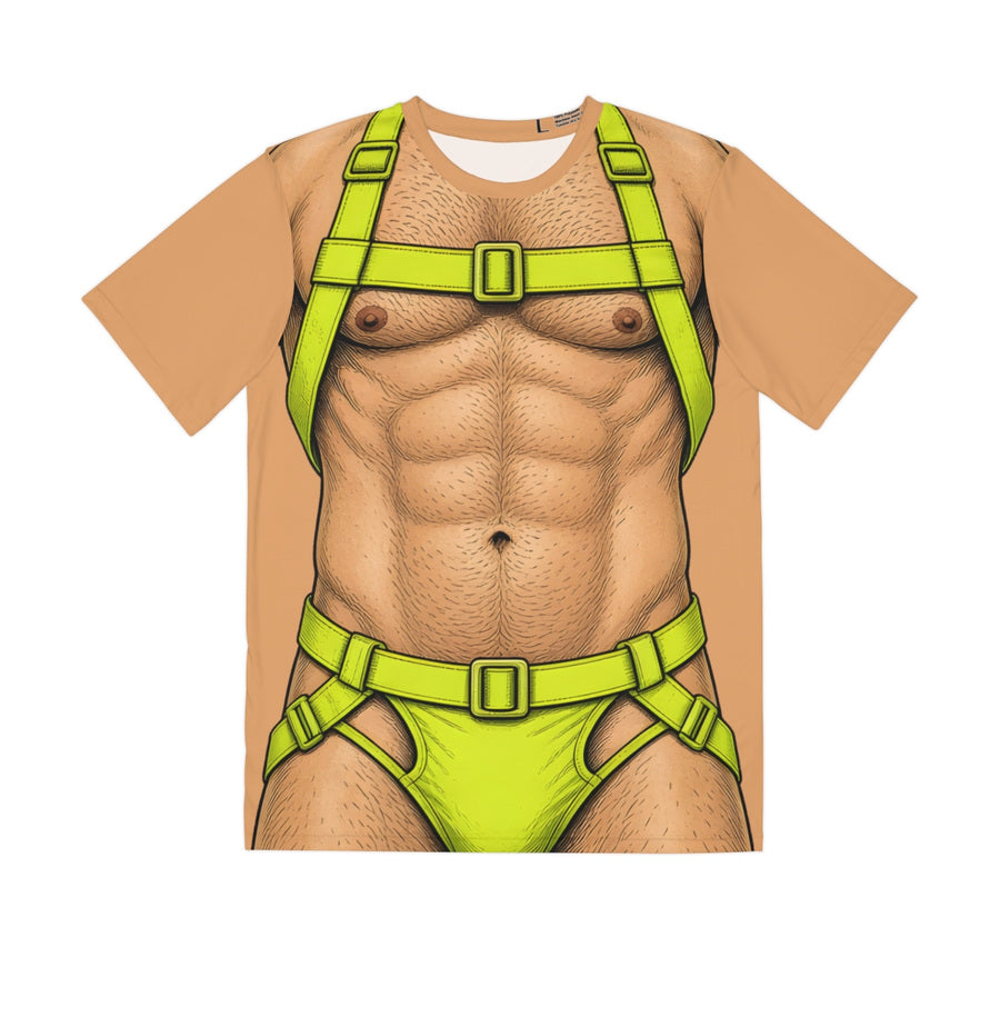 HIGH-VIS HARNESS on a all-over print tee